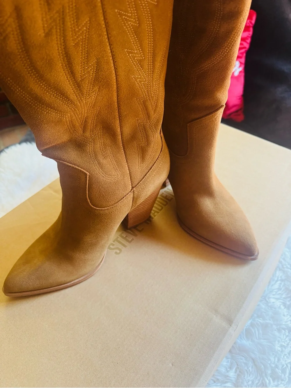 Brand New! Steve Madden Women's Tall Brown Suede Western Boots